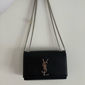 BLACK YSL KATE BAG tags, dust bag and original box